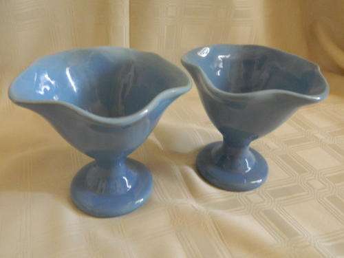 2 x Stemmed pots by "William James"