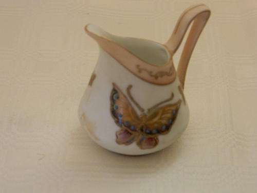 Hand Painted Fenton Satin Glass JUG-Gloria Finn "Very Collectable"