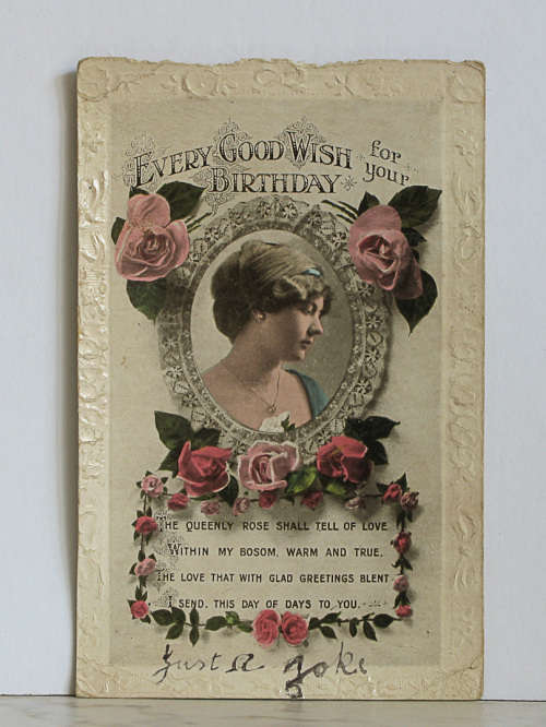 VINTAGE  EMBOSSED POSTCARDS (3)