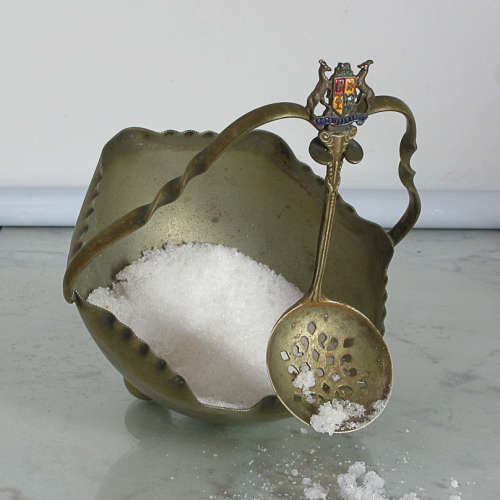 VINTAGE SUGAR BOWL AND SUGAR SPOON