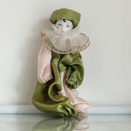 VINTAGE PORCELAIN CLOWN DOLL