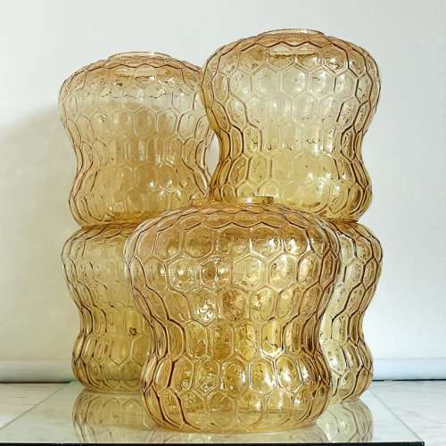 1 LOT, VINTAGE RETRO LIGHT SHADES X 5