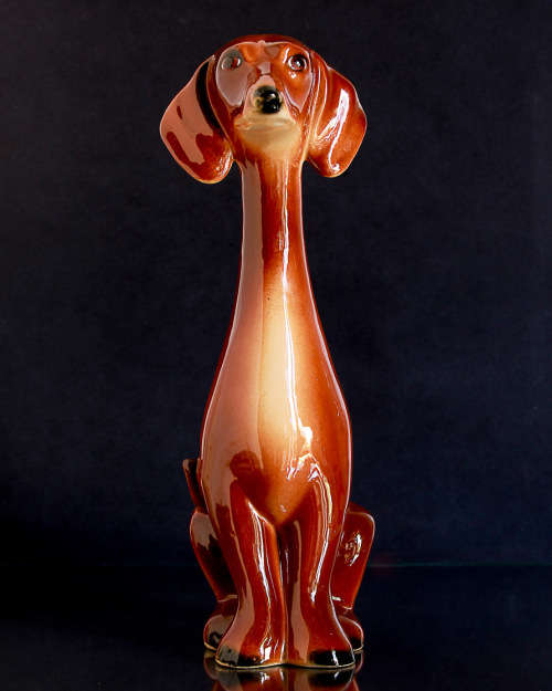 VINTAGE CERAMIC DACHSHUND - JEMA, 322 - HOLLAND