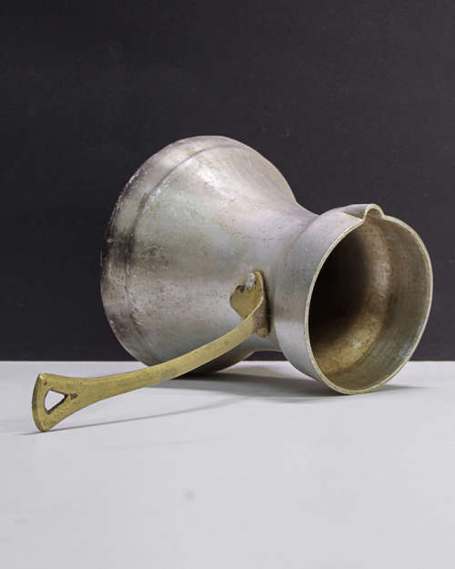 VINTAGE ALUMINIUM/BRASS IBRIK COFFEE TURKISH GREEK