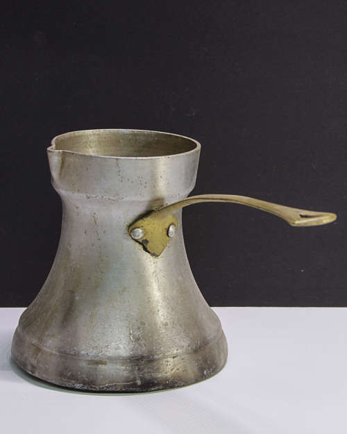 VINTAGE ALUMINIUM/BRASS IBRIK COFFEE TURKISH GREEK
