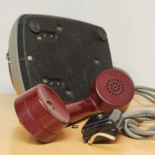 VINTAGE - GREY AND MAROON TELEPHONE FOR DISPLAY