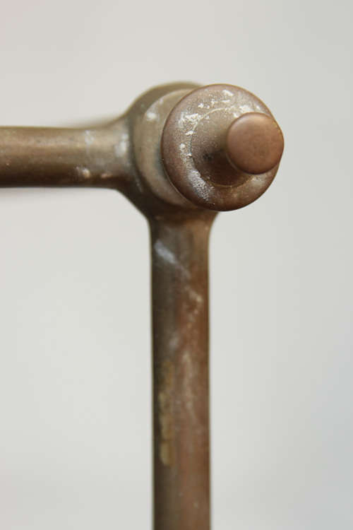 BRASS UMBRELLA/CANE STAND WITH HEAVY CAST IRON BASE