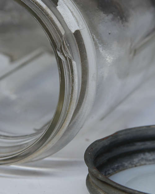 3 OF THE ORIGINAL BALL SPECIAL WIDEMOUTH JARS WITH PEWTER AND MILK GLASS LIDS, 1 LOT