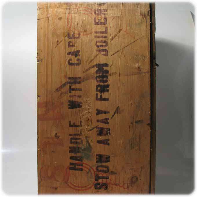 VINTAGE WOODEN CRATE MUNITIONS x1