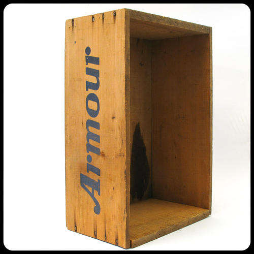 VINTAGE WOODEN CRATE ARMOUR POTTED MEAT