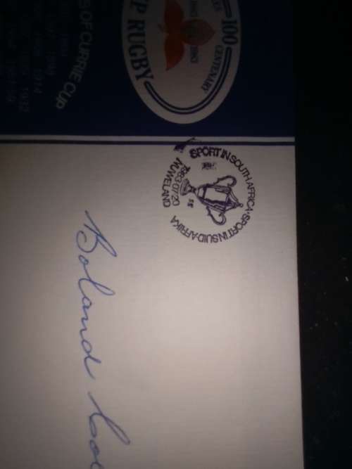 FDC WP Rugby Centenary with Live signature