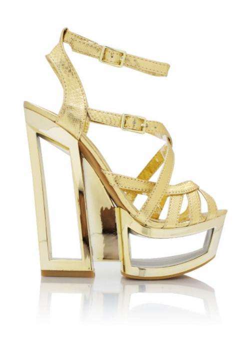 metallic cut-out wedges SIZE 5