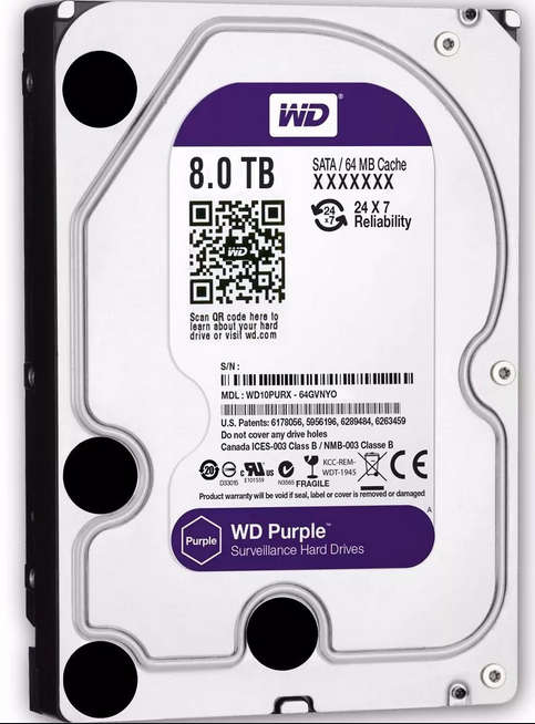 WD Purple 8TB x2