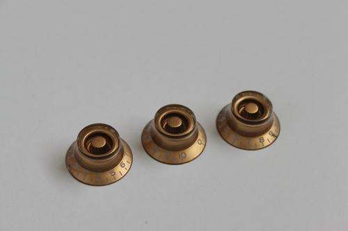 Gold knobs for electric guitar - ideal for a Stratocaster