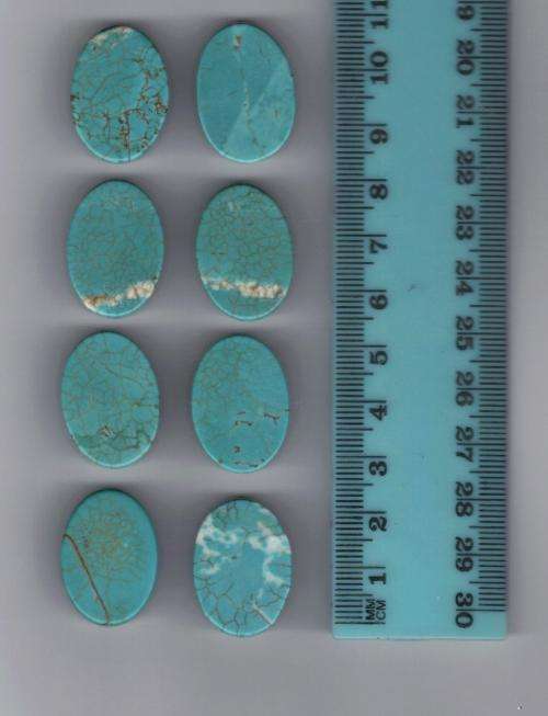 lot of eight large natural turquoise ovals 269ct
