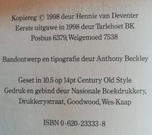 Kroniek van `n Koerantman / Hennie van Deventer