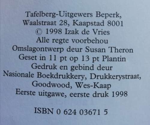 Kom Slag n Bees / Izak de Vries