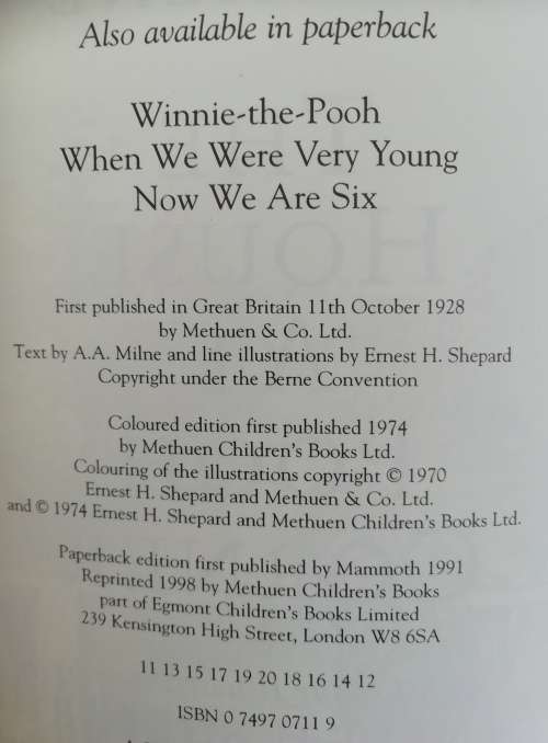 The House at Pooh Corner - A. A. Milne