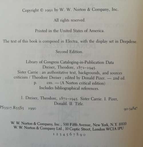 Sister Carrie / Theodore Dreiser