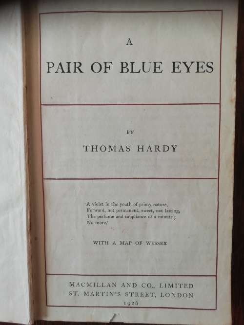 A Pair of Blue Eyes - Thomas Hardy