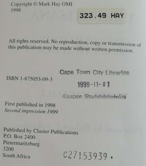 Ukubuyisana: Reconciliation in South Africa - Mmark Hay