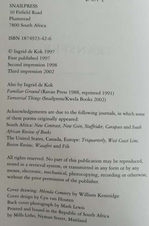 Transfer / Ingrid de Kok