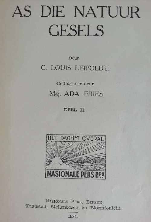 As die Natuur Gesels Deel II / C. Louis Leipoldt
