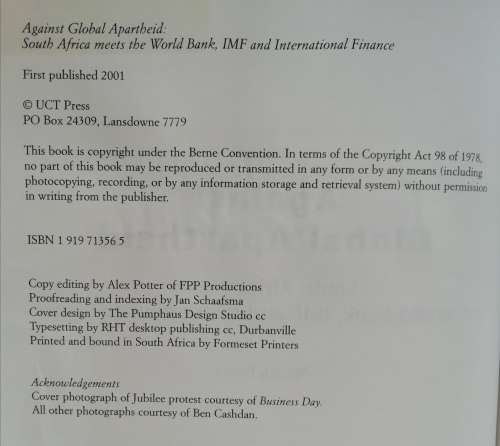 Against Global Apartheid / Patrick Bond