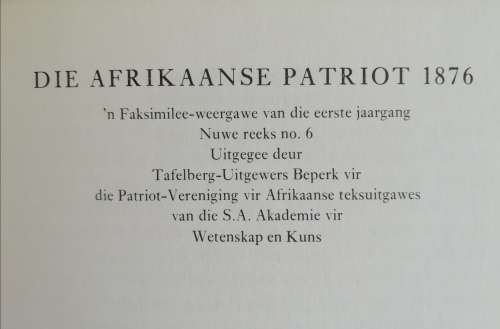 Die Afrikaanse Patriot 1876