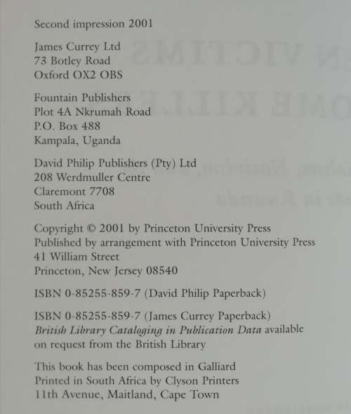 When Victims Become Killers Colonialism, Nativism, and the Genocide in Rwanda  by Mahmood Mamdani