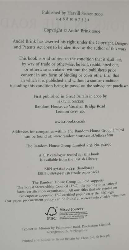 A Fork in the Road / Andre Brink