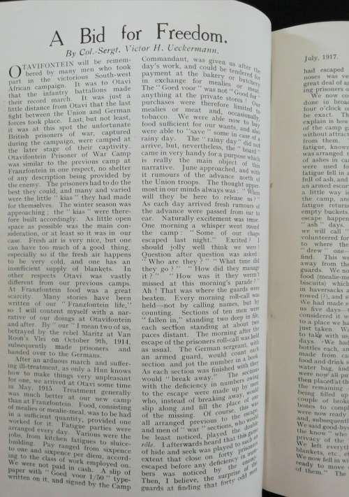 SPRINGBOK MAGAZINE Vol. 1 and II Editor: Chas H. Bray Sub-Editor: Herbert Lister (1917)