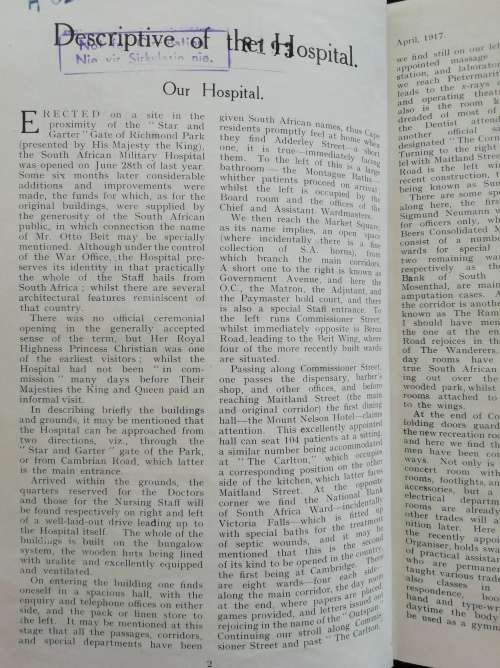 SPRINGBOK MAGAZINE Vol. 1 and II Editor: Chas H. Bray Sub-Editor: Herbert Lister (1917)