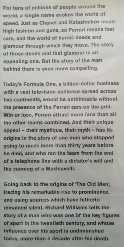 Enzo Ferrari: a life WILLIAMS, Richard