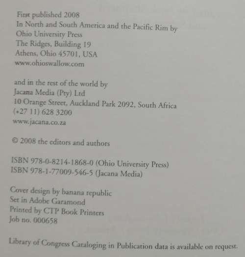 New South African Keywords edited by Nick Shepherd and Steven Robins