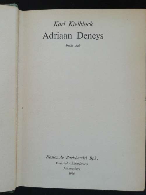 Adriaan Deneys / Karl Kielblock (1956)