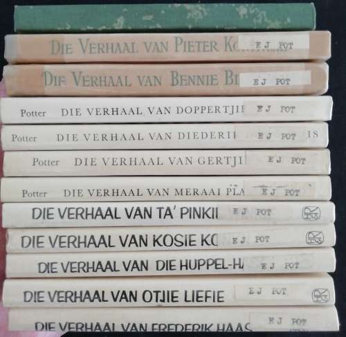 EERSTE AFRIKAANSE UITGAWES deur Beatrix Potter (18 Boekies)