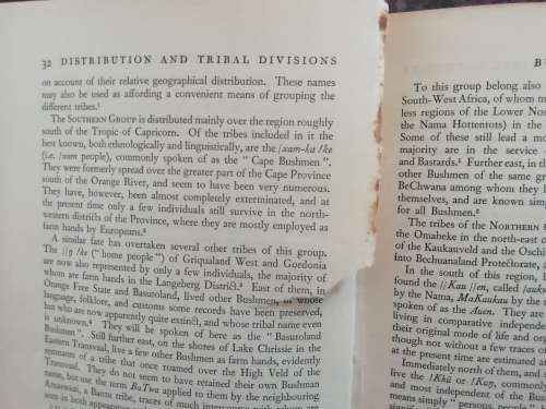 THE KHOISAN PEOPLES OF SOUTH AFRICA  / I. SCHAPERA (1930)