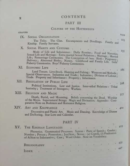 THE KHOISAN PEOPLES OF SOUTH AFRICA  / I. SCHAPERA (1930)