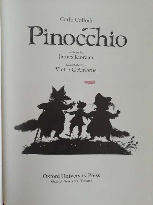 PINOCCHIO by Carlo Collodi, James Riordan