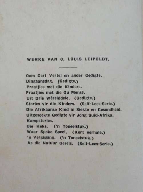 Uit Drie WERELDDELE gedigte deur C. Louis Leipoldt