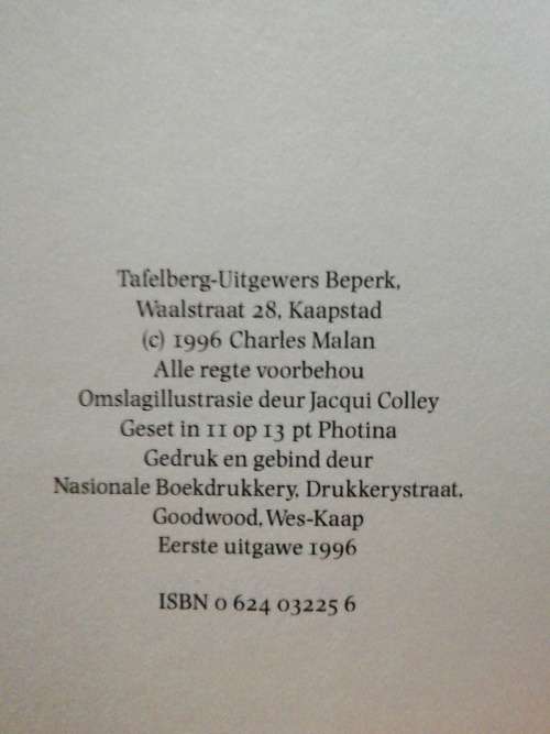 Pan se pretboek / Charles Malan