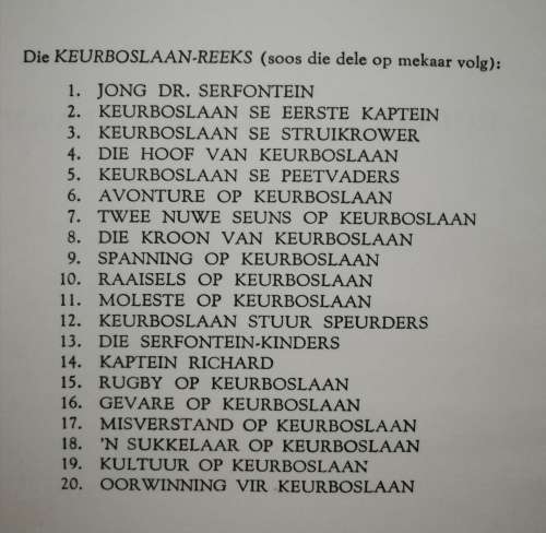 Kultuur op Keurboslaan / Theunis Krogh (1961)