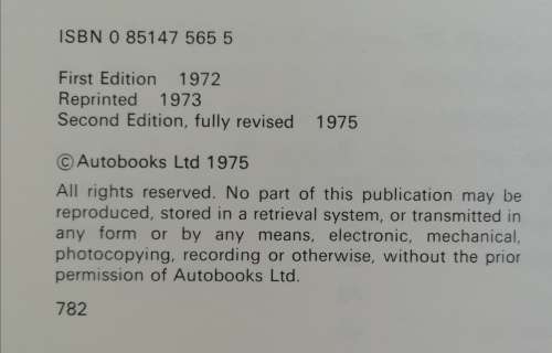 VOLVO 160 SERIES Owners Workshop Manual - Autobook 782