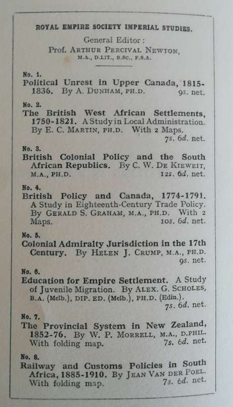 The 1820 Settlers In South Africa : A Study in British Colonial Policy / I. E. Edwards