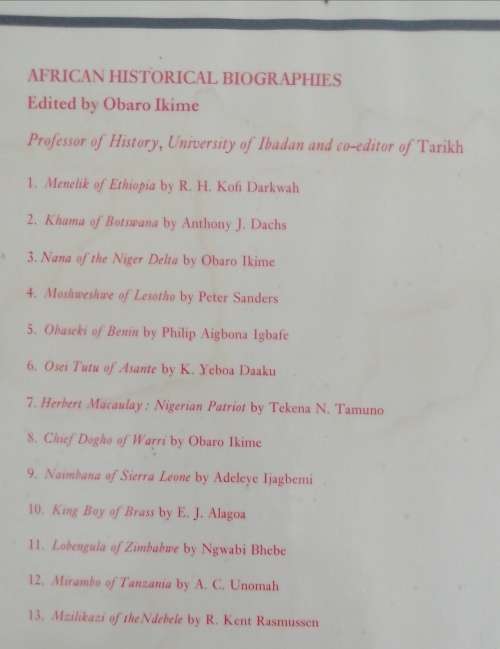 Dictionary of African Historical Biography / Lipschutz, Mark R., Rasmussen, R. Kent
