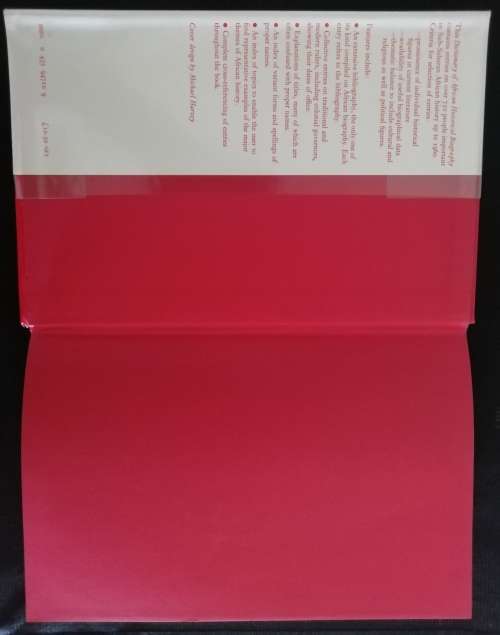 Dictionary of African Historical Biography / Lipschutz, Mark R., Rasmussen, R. Kent