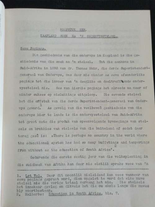 Sir Thomas Muir en Die Onderwys in Kaapland Tydens Sy Bestuur As Superintendent-Generaal van .....