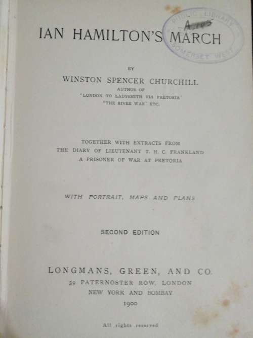 Ian Hamilton`s March Churchill, Winston Spencer (1900)