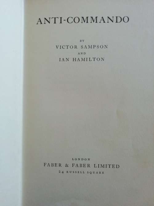 Anti-Commando / Victor Samspon and Ian Hamilton (1931)
